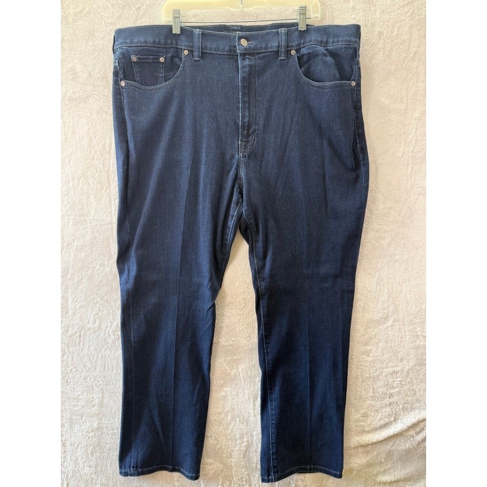 Lucky Brand Mens 46x32 Dark Wash Jeans Straight Leg Stretch Denim 5-Pocket